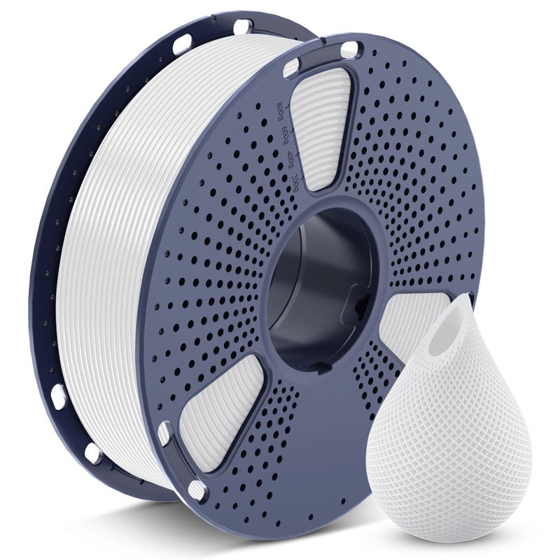 SUNLU 3D Printer Filament PETG Filament 1.75mm, Less Stringing Good Layer Adhesion High Toughness, PETG Filament 1.75 Â±0.02mm, 1kg Spool(2.2lbs), White - Image 1